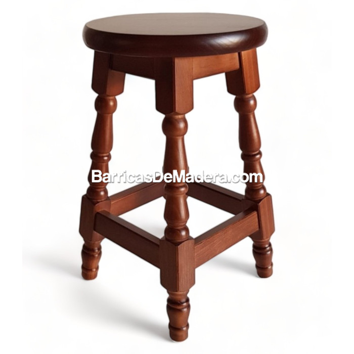 Taburete bajo de madera 